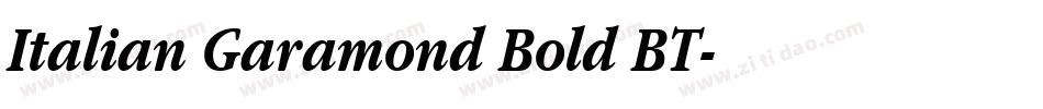 Italian Garamond Bold BT字体转换